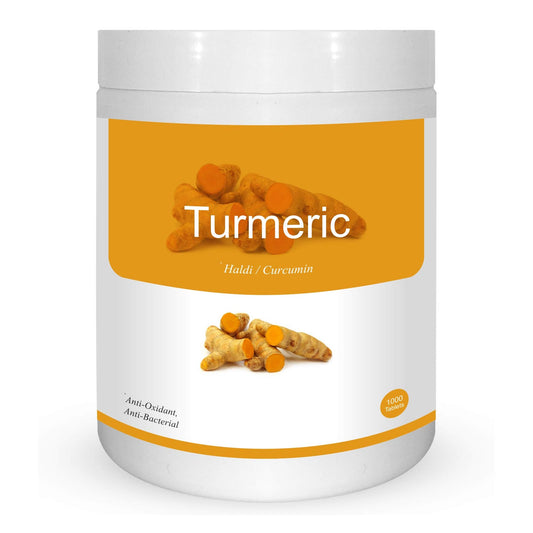 Herb Essential Turmeric Tablets, 500 Mg, 1000 Tablets, Promotes Healthy Skin, Di