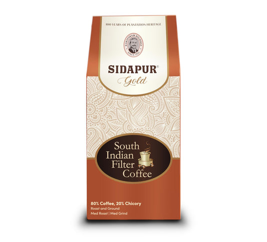 Sidapur - South Indian Filter Coffee Packet|Roasted & Ground|80% Coffee, 20% Chicory (500g)