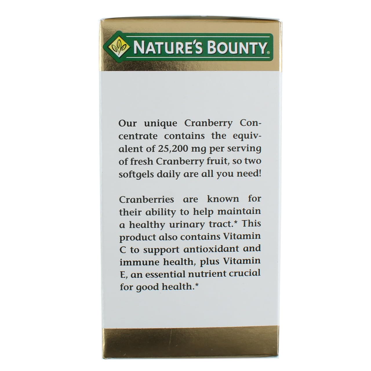 Nature's Bounty Triple Strength Natural Cranberry with Vitamin C - 60 Softgels