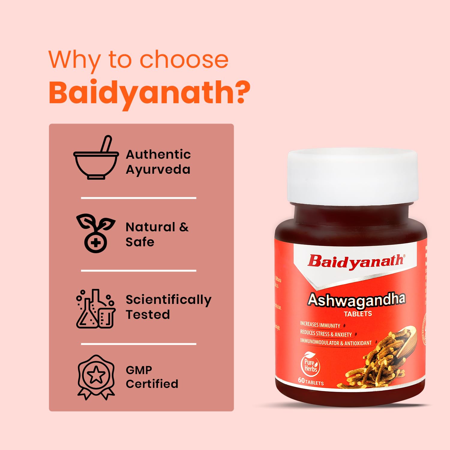 Baidyanath Ashwagandha 60 Tablets for General Wellness | Helps Release- image 4