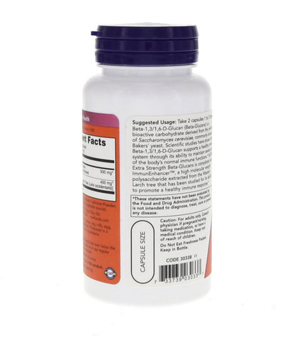 Now Foods Beta-Glucans with ImmunEnhancer 60 Vegi Caps (Pack of 2)- image 6