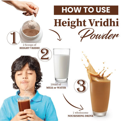 Kayashree Height Vridhi Formula Daily High Protein Shake Powder | No Added Sugar | Vegan | Flavour - Chocolate 200gm