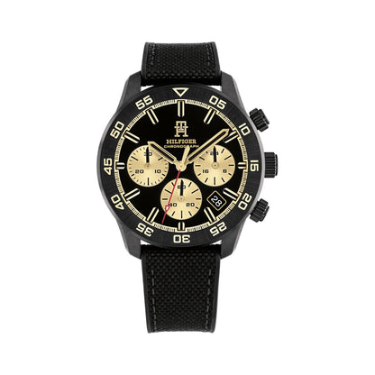 Tommy Hilfiger Th85 Quartz Analog with Black Dial Black Silicone Strap Watch for Men - TH1792182