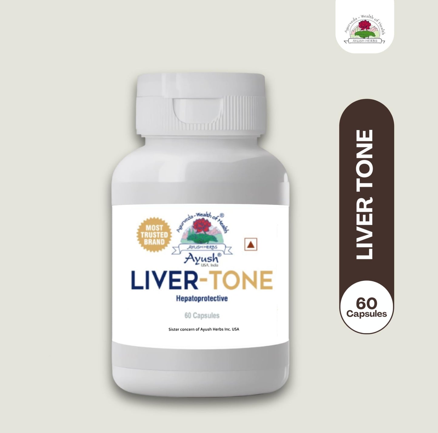Ayush Herbs Livertone 1 * 60 Caps Brown