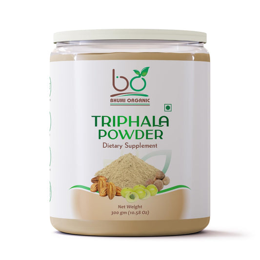 Bhumi Organic Triphala Powder 300g (10.58 Oz) | 100% Pure Ayurvedic Digestive Su