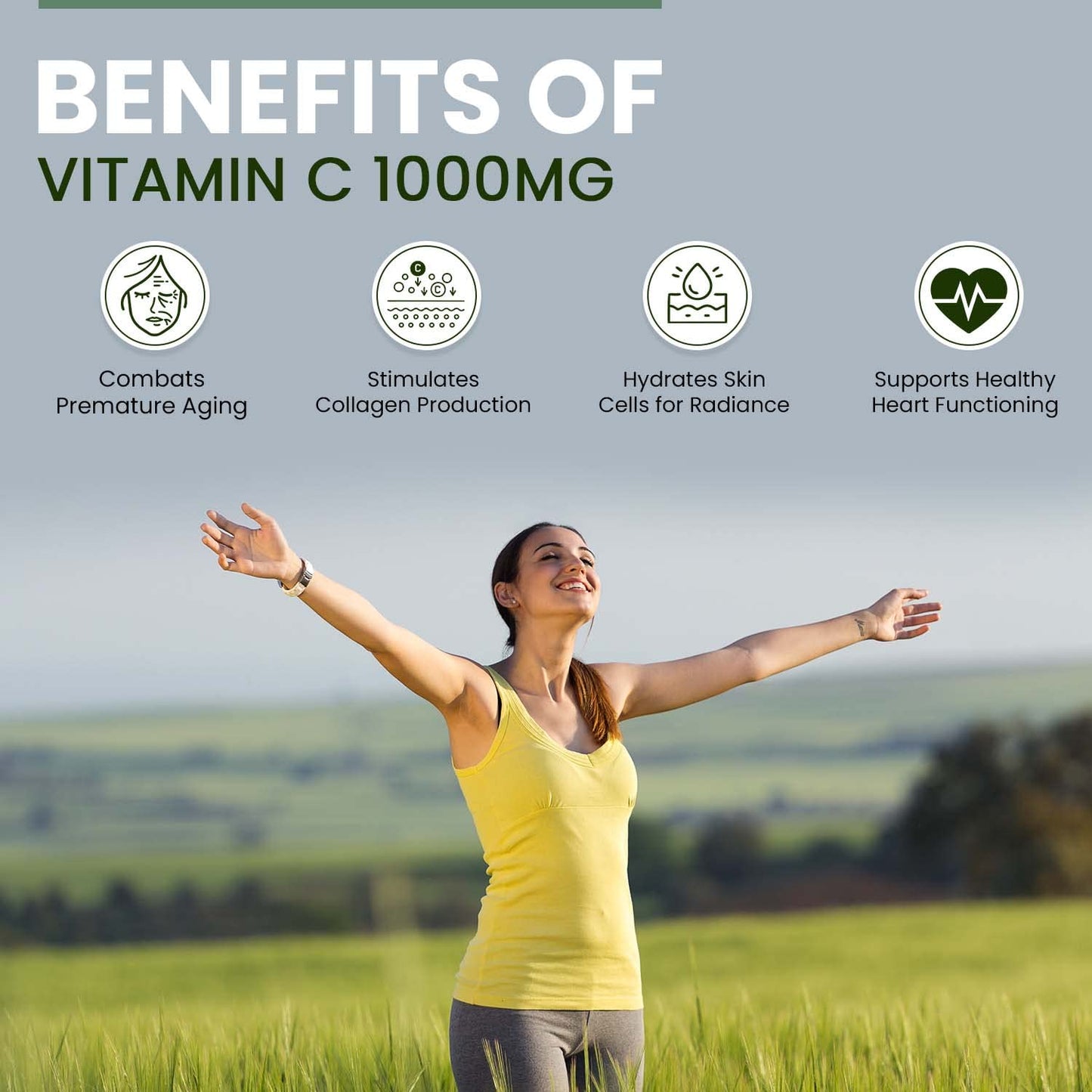 Himalayan Organics Vitamin C Tablets from Natural Fruits | Immnunity, Antioxidant & Skin Care | 120 Vegan Tablets