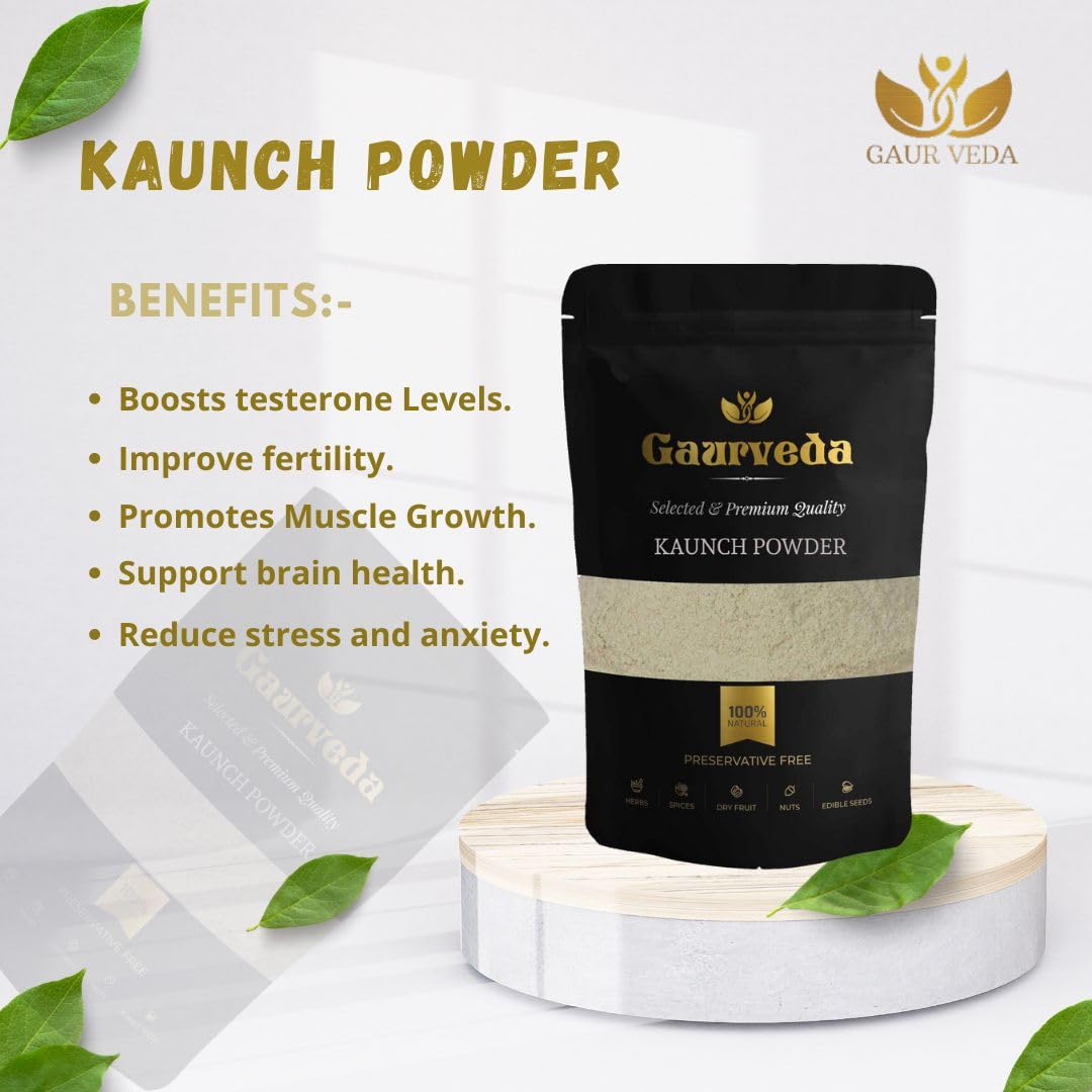 Gaurveda Kaunch White Powder, Kaunch Beej Safed Powder, Cowhage, Mucuna- image 2