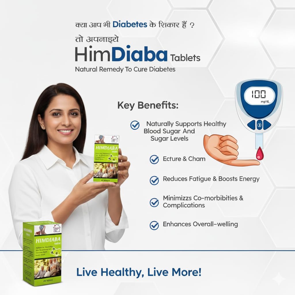 Himanshi Health Care Himdiaba Herbal Sugar, 60 Tablets