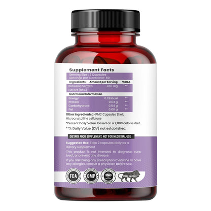 RASKAM BOSWELLIA Serrata Extract - 120 Vegetable Capsules