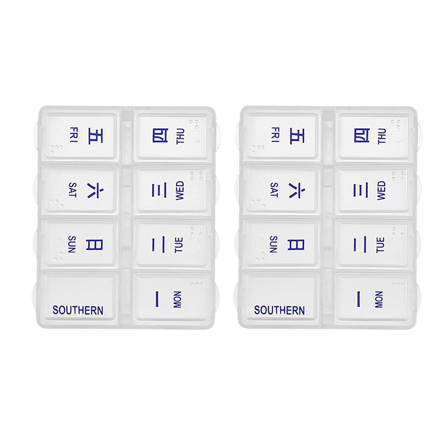 BNF® 2 Pieces Weekly Pill Box Organiser Supplements Vitamins Travel Home Rectangle|Health & Beauty | Health Care |Pill Boxes, Pill Cases|2 Pieces Weekly Pill Organizer