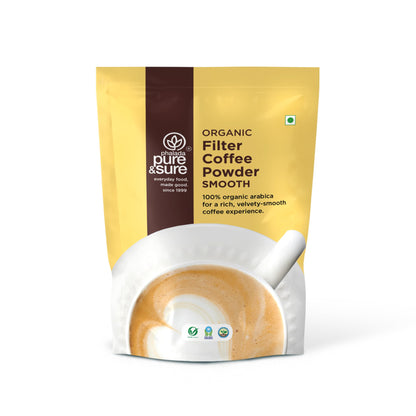 Phalada Pure & Sure Pure & Sure Organic Filter Coffee Powder Smooth | Ground Coffee | Pure & Sure South Indian Filter Coffee Powder | Fresh Coffee 200g.