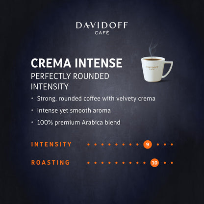 Davidoff Crema Intense Instant Coffee Powder Bottle- 9/12 ntensity - 90 Gram