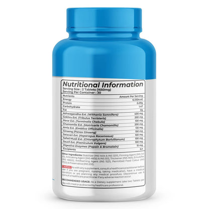 Canada Nutrition Bulk Gain Mass & Weight Gainer Capsule for Fast Weight & Muscle Gain, Daily Muscle Building Weight Lifters Supplement for Muscle Growth, Stamina & Strength, For Men & Women- 60 Cap.