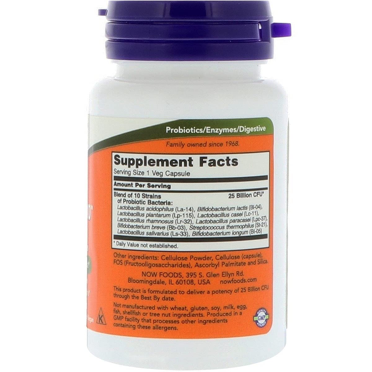 Now Foods, Probiotic-10, 25 Billion, 50 Veg Capsules- image 3
