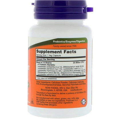 Now Foods, Probiotic-10, 25 Billion, 50 Veg Capsules- image 3