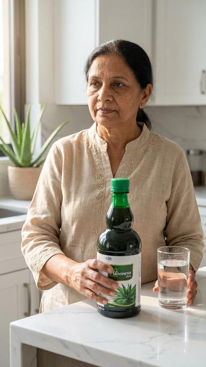 Elder's Aloe vera Juice | Natural Juice | Premium Herbal Wellness Drink | Natural Detox | 100% ayurvedic | Aloe Vera, Bahera, Amla, Giloy and Harar | Ayurvedic Formula for Immunity, Digestion and Detoxification, 500 ml | Immunity drink |