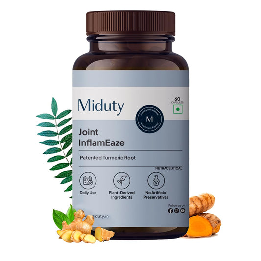 Miduty Joint InflamEaze – Boswellin, Curcumin C3 Complex, Ginger Extract, Alpini