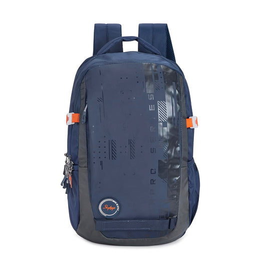 Skybags Polyester Solid Chaser 01 Laptop Backpack (H) Blue