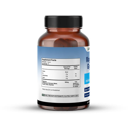 Vedapulse Magnesium 500mg – 90 Veg Capsules | Magnesium Glycinate, Malate, Taurate, Citrate & Aspartate | Dietary Supplement for Muscle, Nerve & Sleep Health