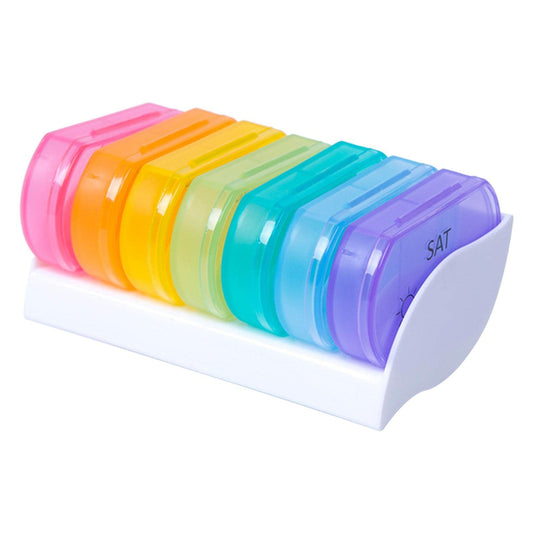 ECOMISTIQ® Weekly Pill Organizer 2 Times A Day for Pills/Vitamin/Fish Oil/Supplements| Boxes Cases| Health Care |Health & Beauty