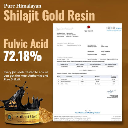 CUREFOREVER Shilajit Gold Resin - 40g, 200mg/Serving | 200 Servings With Ashwagandha & Maca Root | Pure Himalyan Shilajit for Men & Women | Supports Energy, Vitality & Performance | Ayurvedic Shilajeet