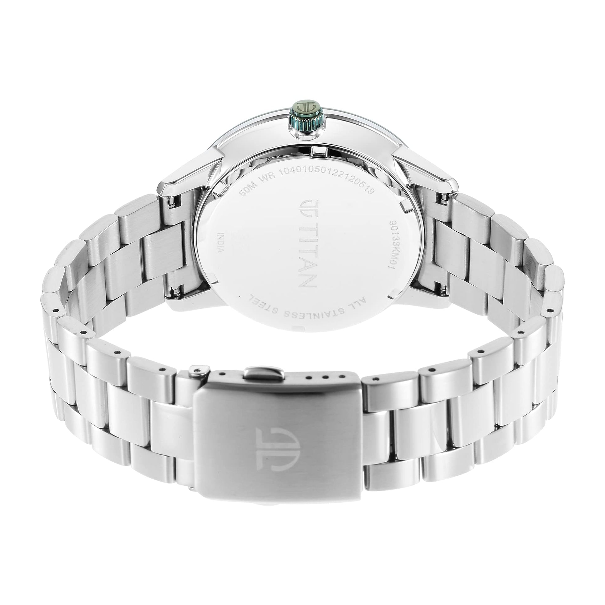 Titan Urban Magic Green Dial Quartz Multifunction Stainless Steel Strap- image 3