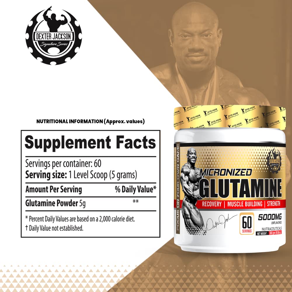 Dexter Jackson Glutamine 5000Mg | Muscle Building | 60 Servings, 300grm