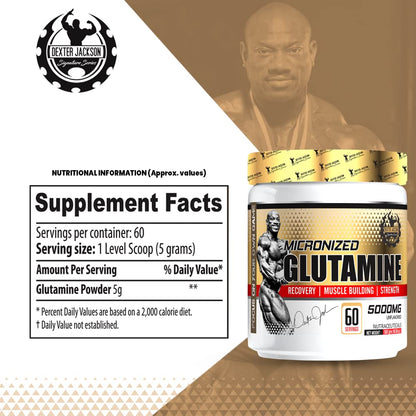 Dexter Jackson Glutamine 5000Mg | Muscle Building | 60 Servings, 300grm