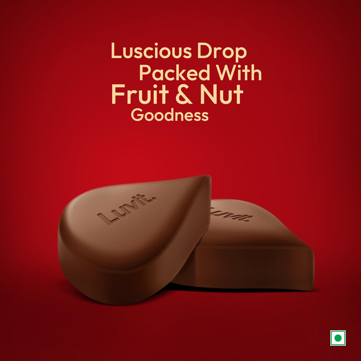 LuvIt. Luscious Fruit & Nut Chocolate Bars | Multipack | Deliciously Smooth | Pack of 6-52g Each