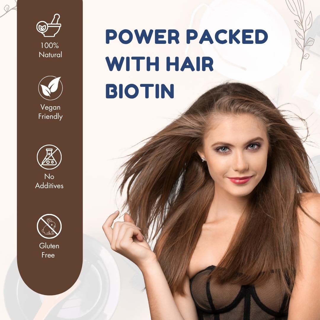 Bioford Hair Biotin Tablets with Grape Seed Extract, Calcium Pantothenate & Essential Minerals | Supports Hair Growth, Strong Nails & Healthy Skin | Pack of 1