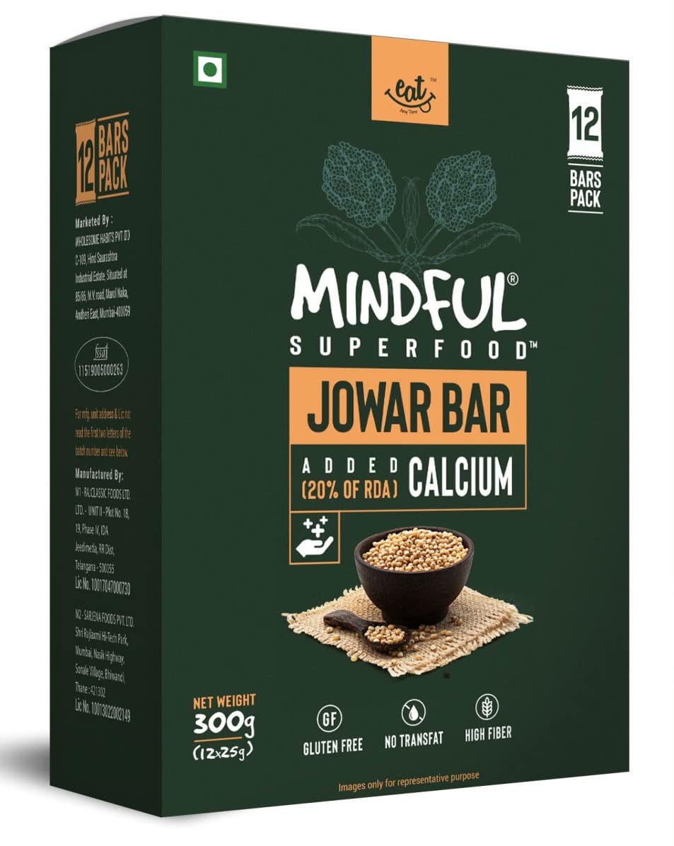Eat Anytime Mindful Superfood Energy Jowar Bar | Gluten Free & High Fiber | Impr