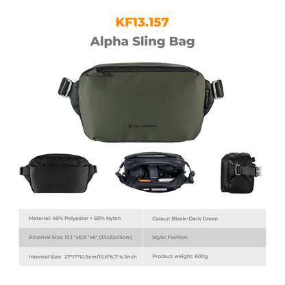 K&F CONCEPT 2 in 1 Camera Sling Bag, Everyday Shoulder Bag