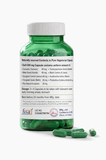 EcoEnsulin Veg Caps - 60 Capsules| Herbal Glucose Balance Support