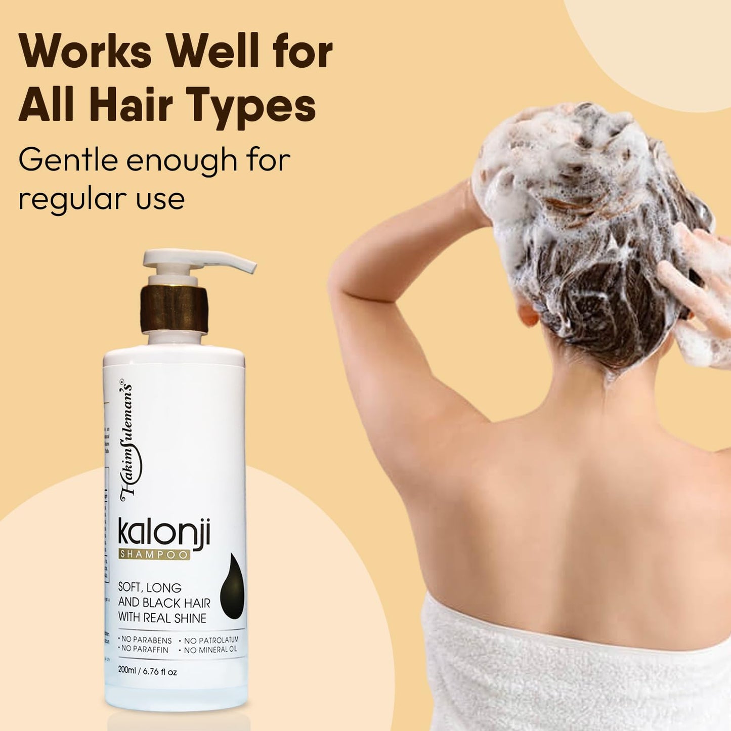 Hakim Suleman's Gond Jamun and Kalonji Shampoo Combo Pack | Herbal Wellness & Hair Care Duo | Everyday Care Essentials