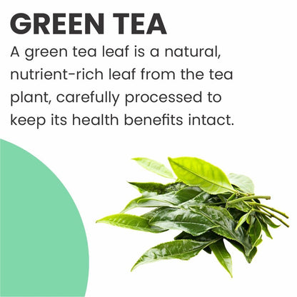 Raskam Green Tea 500 mg Leaf Extract 60 Veg Capsules, Boosts Metabolism, Helps in Fat Loss