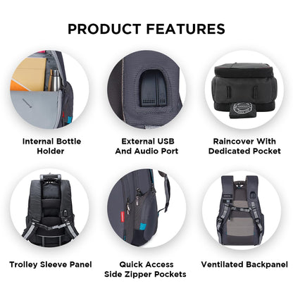 HARISSONS Sirius 45L Water Repellent Laptop Backpack for Men & Women |- image 3