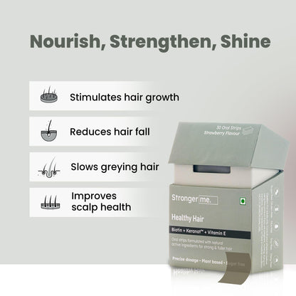 Stronger Me Hair Supplement with Plant Based Biotin, Vitamin E, Keranat- image 6