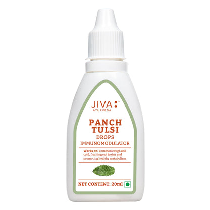 Jiva Tulsi Drops - 20 ml | 100% Ayurvedic Formulation Made Of Five Species Of Tu