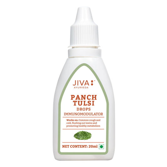 Jiva Tulsi Drops - 20 ml | 100% Ayurvedic Formulation Made Of Five Species Of Tu