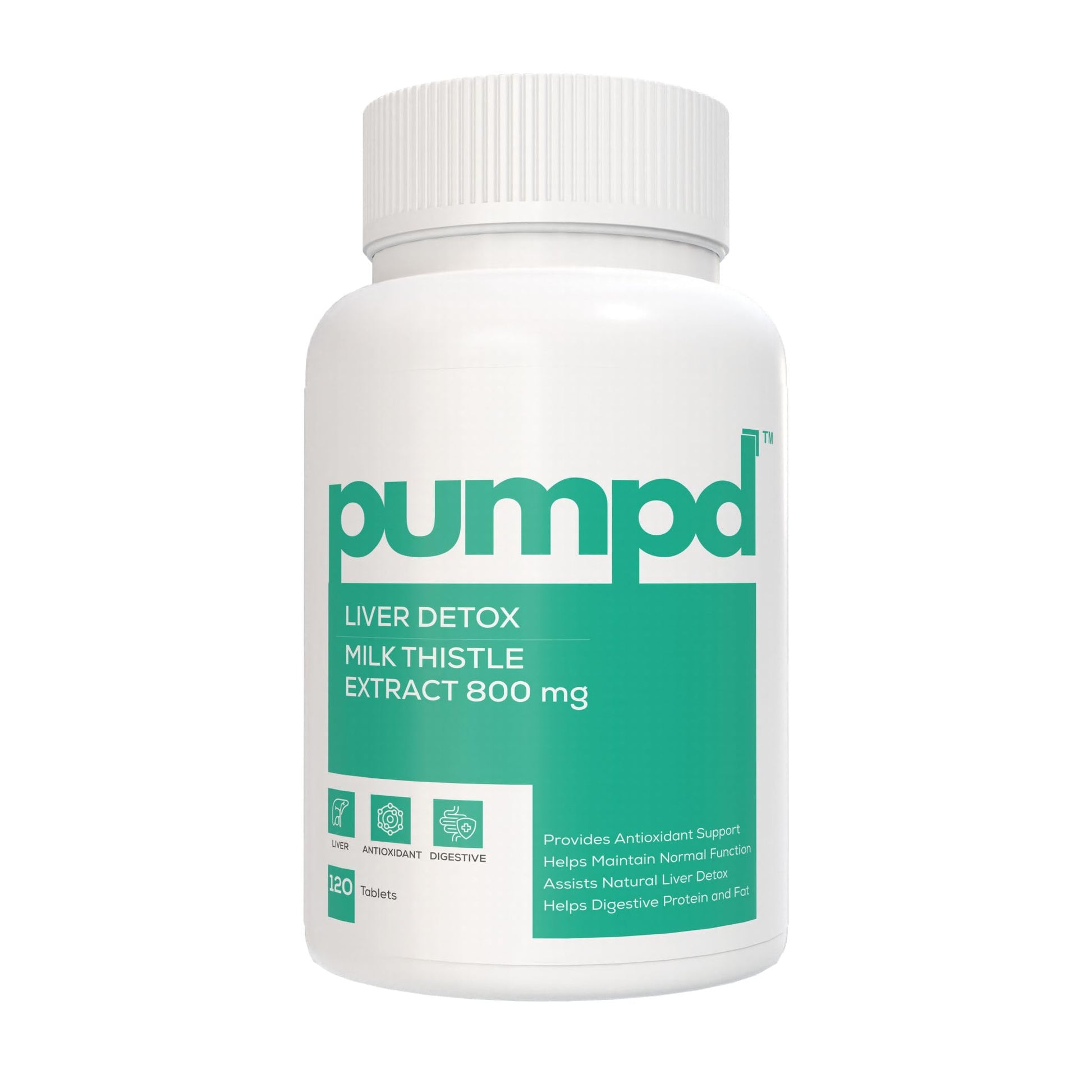 Pumpd Liver Detox Supplement with Milk Thistle Extract 800mg | 80% Flavonoids |
