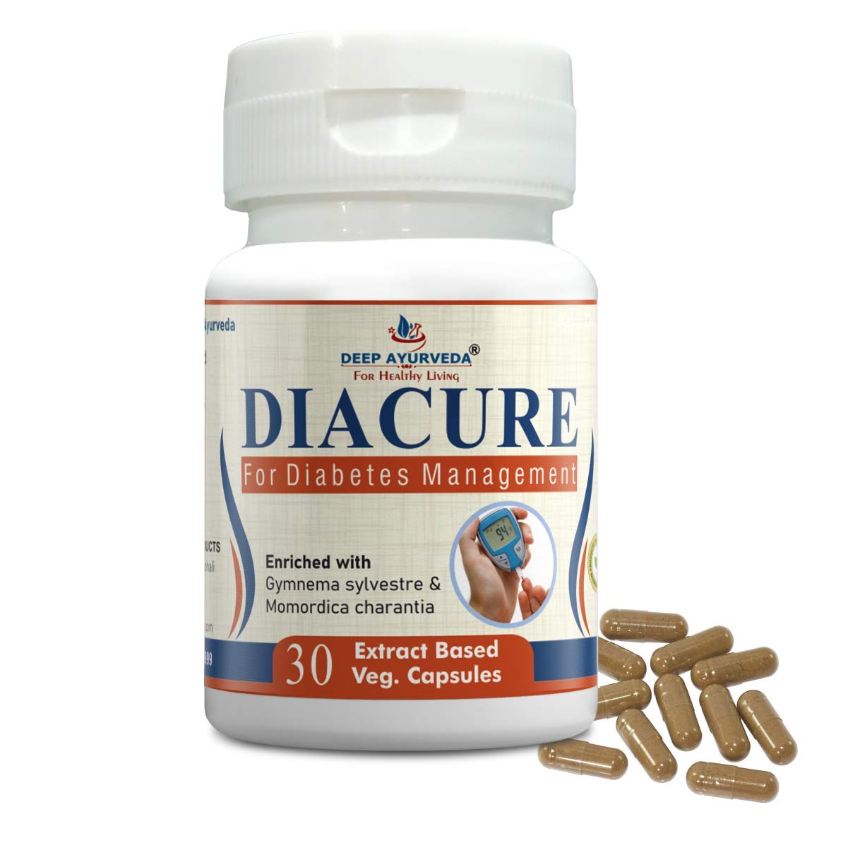Diacure Diabetes Management Vegan Capsules 60 Count | Ayurvedic Blood Sugar Support Supplement | Helps Maintain Glucose Levels & Metabolic Health