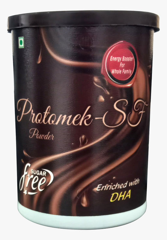 PROTOMEK SUGAR FREE CHOCOLATE FLAVOUR PROTEIN POWDER | Gelmek | An Every Day Nutrition Supplement | Enriched With - VITAMIN, ZINC, MINERALS & DHA | 200GM (SUGAR FREE Chocolate Flavour)