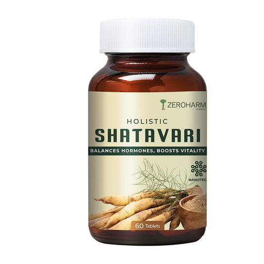 ZEROHARM Holistic Shatavari | Supports Lactation (Breast Milk), Hormonal Balance