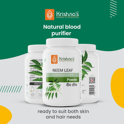 Krishna's Neem Leaf Powder - 100 g | Preservative Free | Natural Powder For Face, Skin & Hair Growth Pack
