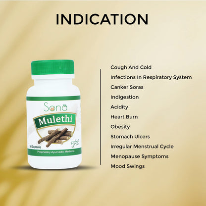 Sona Healthcare Mulethi Capsules -60 Capsules (Pack of 1)