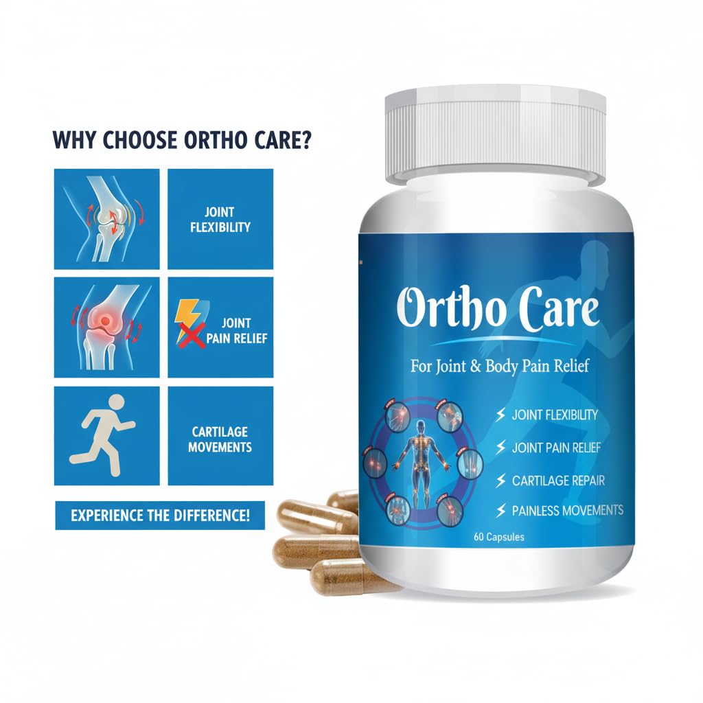Ortho Care Bone & Joint Support Capsules with Glucosamine, MSM & Chondroitin – 60 Capsules