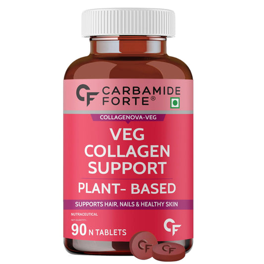 Carbamide Forte 100% Veg Collagen Builder, 90 Tablets | Plant Based Collagen