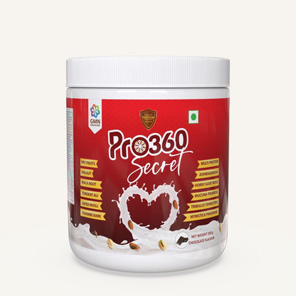 Pro360 Secret Nutritional Supplement Powder Dietary Supplement for Reproductive Health Testosterone booster, 250gm (Chocolate Flavour)