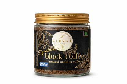 Signature Instant Black Coffee (100% Arabica, 50 gram, Dark Roast)
