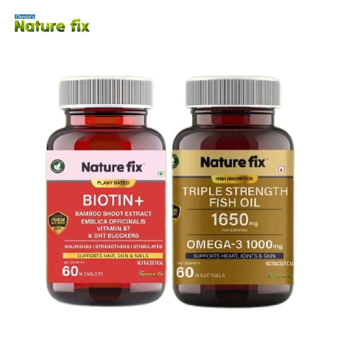 Nature Fix Biotin+ And Triple Strength Fish Oil Combo